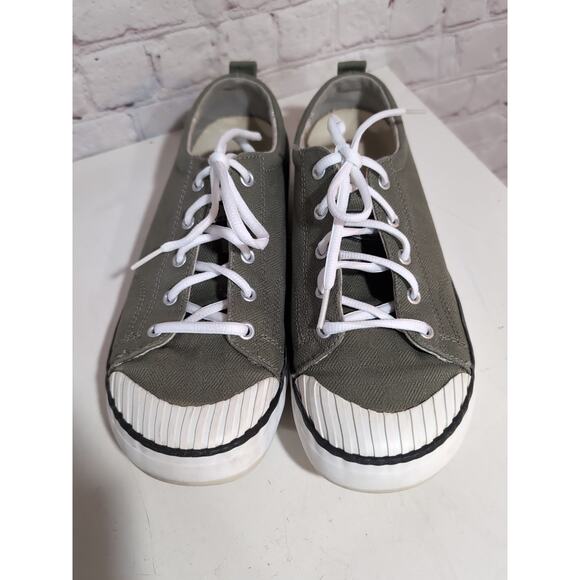 Keen Elsa Shoes Womens Size 9.5 Olive Green Canvas Low Top Sneaker Casual EUR 40 - Picture 8 of 9